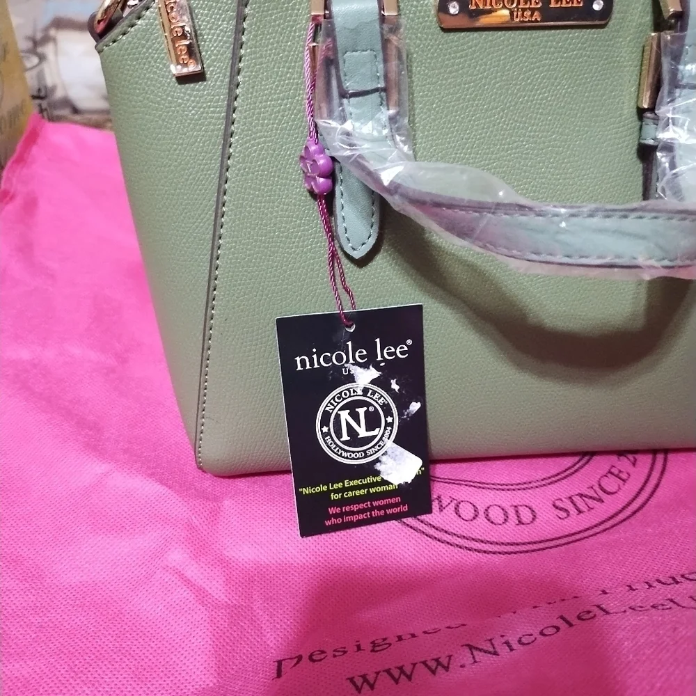 Nicole Lee Executive Collection Green Handbag